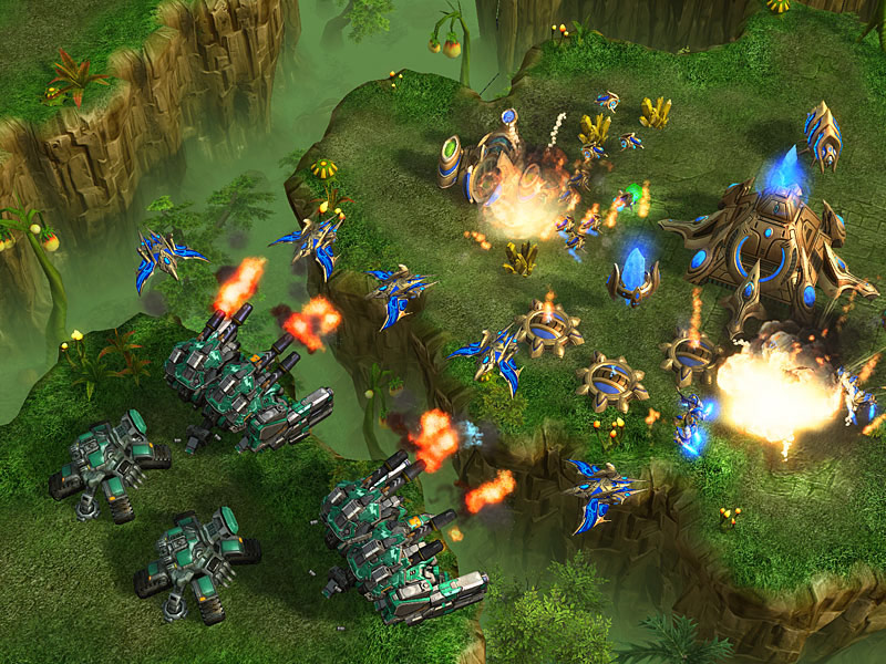 Screenshot de StarCraft II (août 2007).