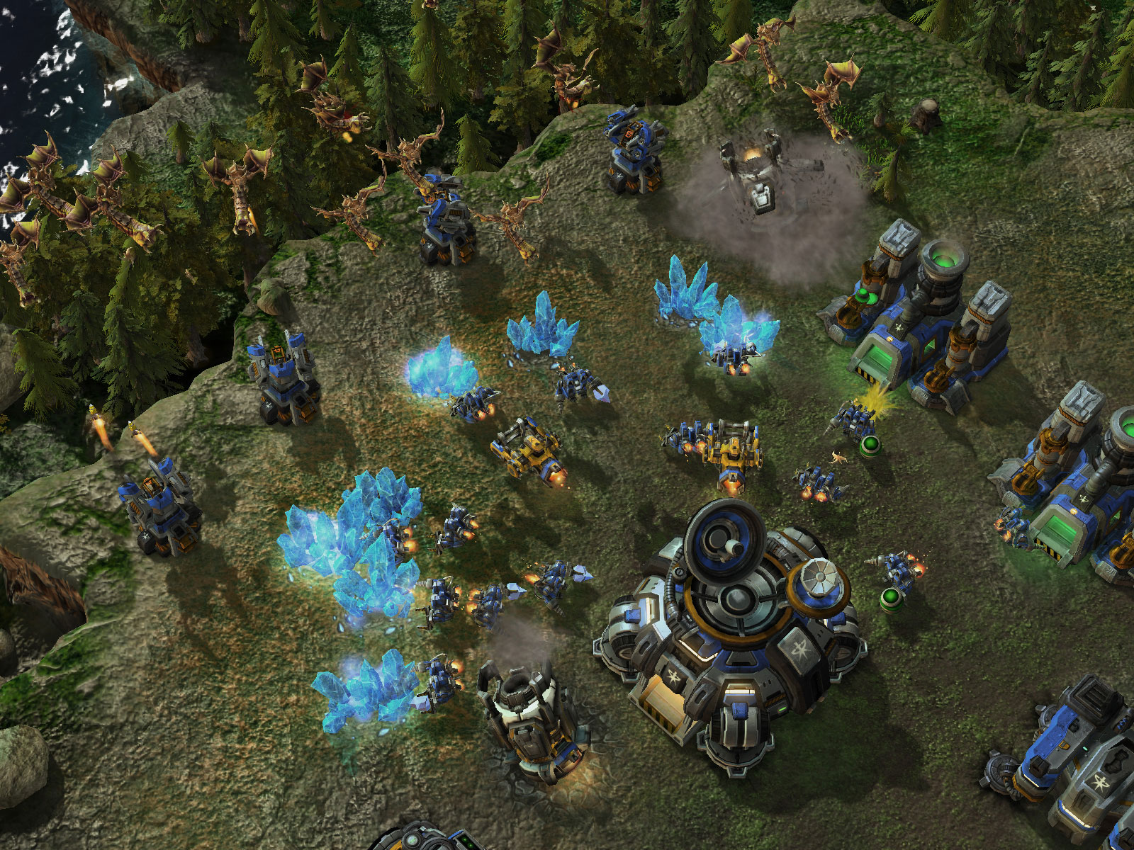 Screenshot de StarCraft II (février 2009).