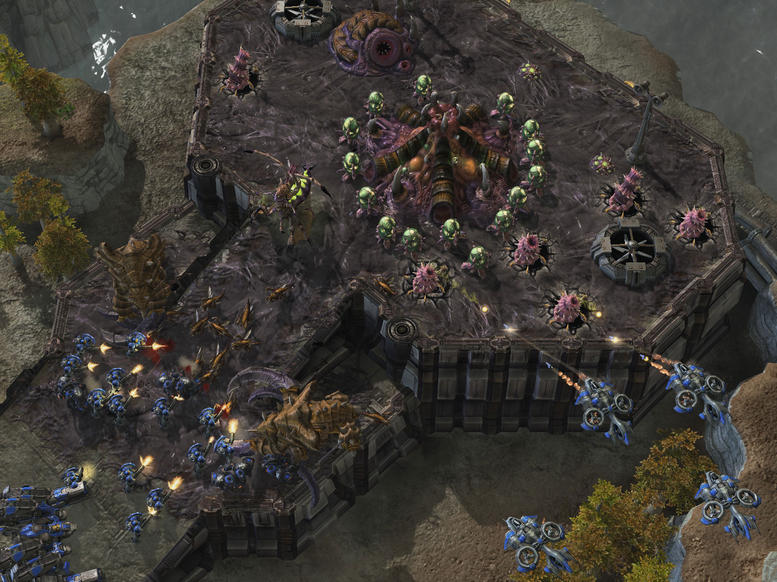 Screenshot de StarCraft II (février 2009).