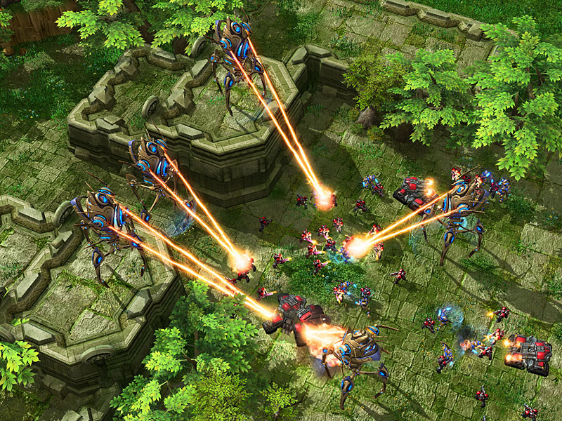 Screenshot de Starcraft II (juin 2007).