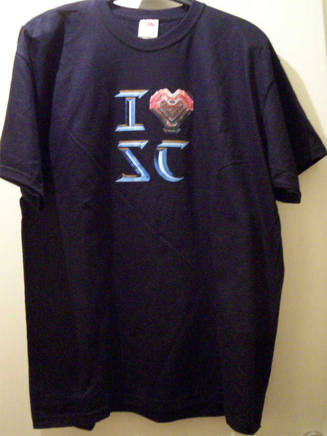 T-shirt remporté par les vainqueurs du concours I Love SC réalisé en avril 2008.