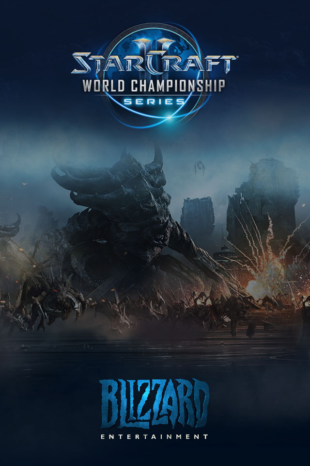Screenshot de la version iPhone de l'app iOS des WCS StarCraft II.