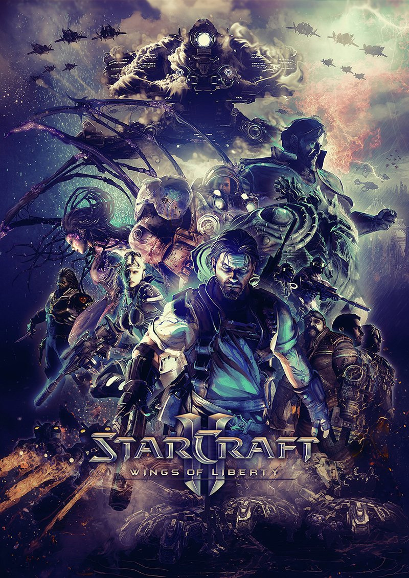 Illustration dédiée à StarCraft II: Wings of Liberty réalisée par Nicolas Chaussois‏.